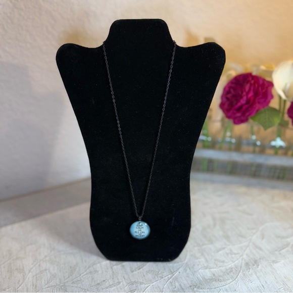 Keep Calm and Fly on the Broom Necklace. 24” - Picture 3 of 5